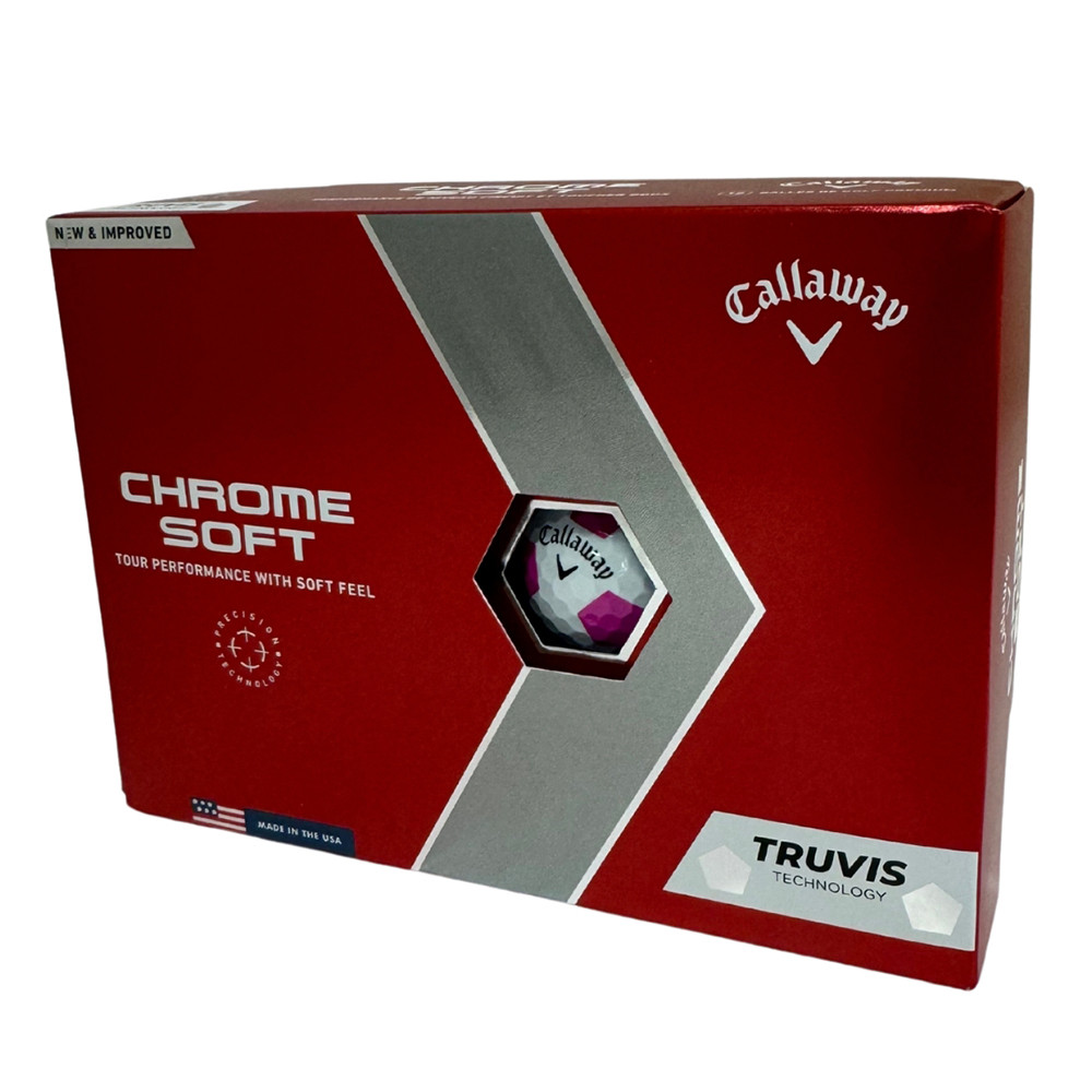 Callaway Chrome Soft Truvis Pink Golf Balls - Prior Generation